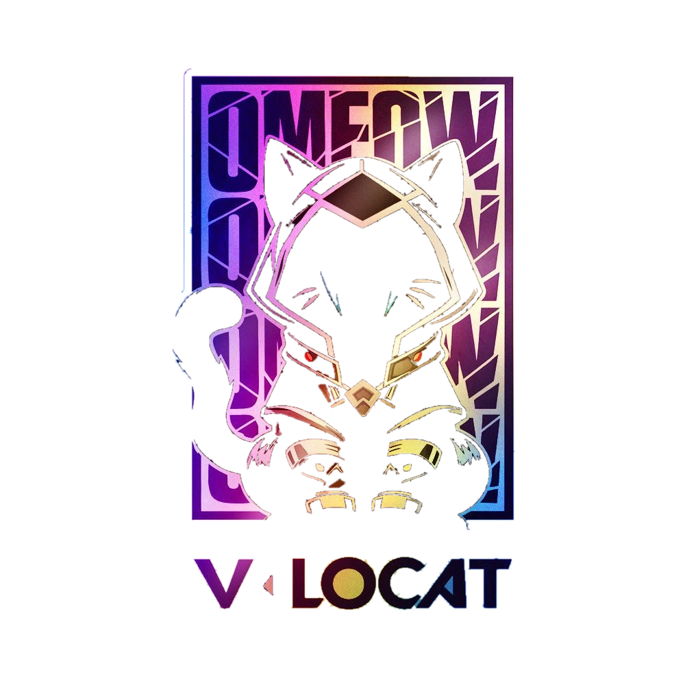 Headshot Kitty Holographic Stickers
